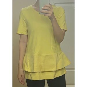 COS yellow ruffle top (XS)